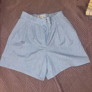 Abercrombie & Fitch High Waist Light Blue Women's Shorts